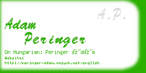 adam peringer business card